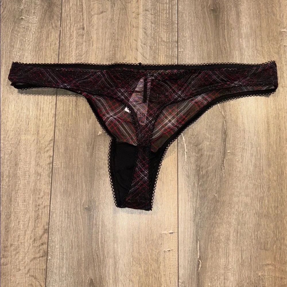 Victoria’s Secret Shimmer Mesh Thong Panty